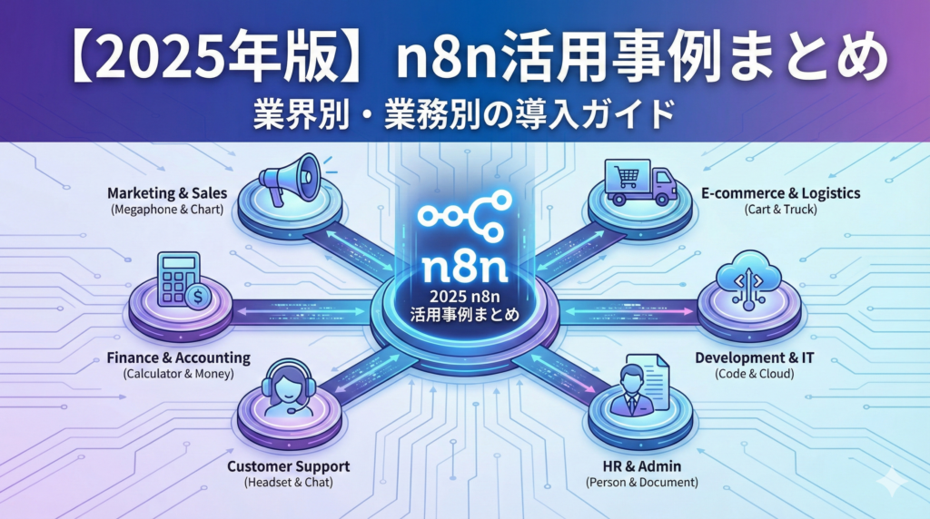 【2025年版】n8n活用事例まとめ｜業界別・業務別の導入効果と成功パターンを徹底解説