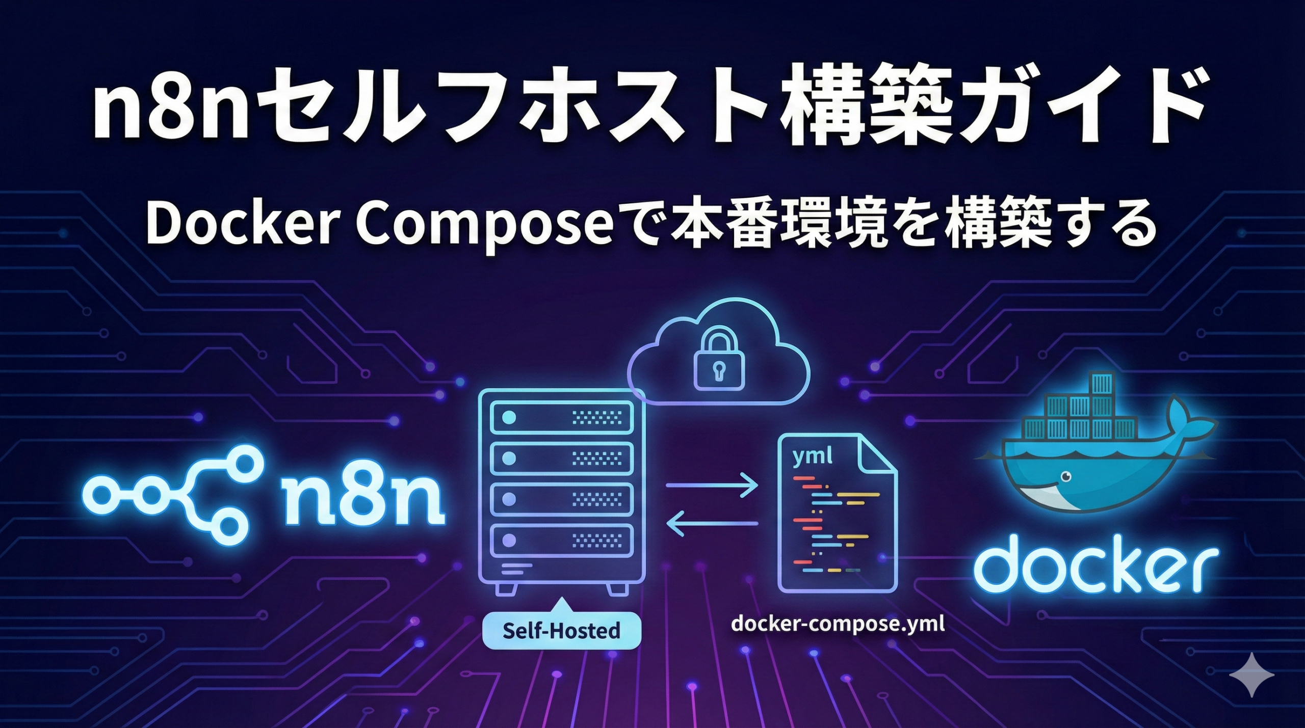 n8nセルフホスト構築ガイド｜Docker Composeで本番環境を構築する方法