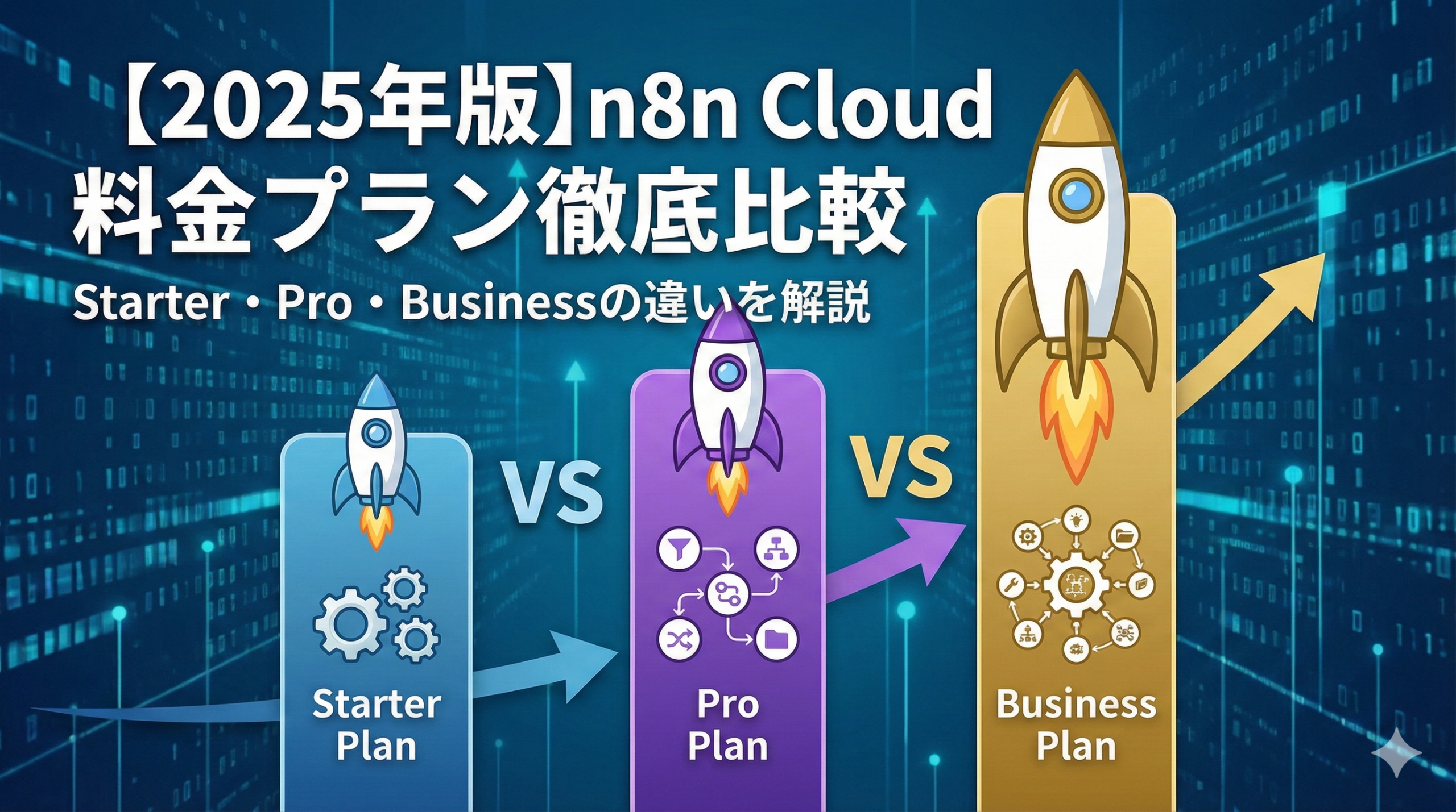 【2025年版】n8n Cloudの料金プランを徹底比較｜Starter・Pro・Business・Enterpriseの違いを解説