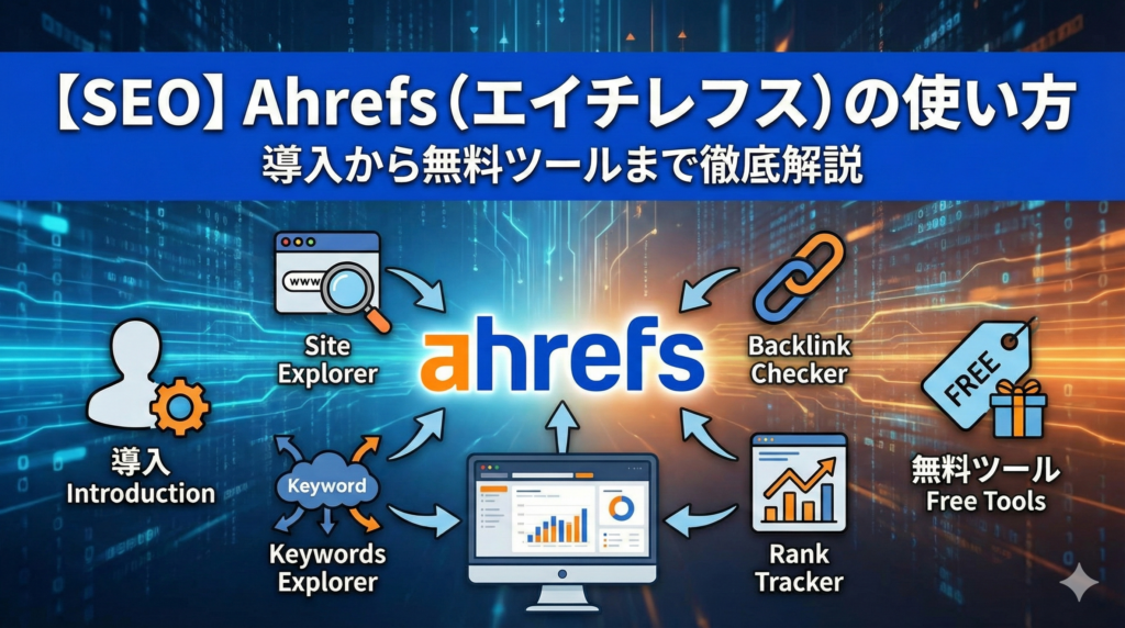 【SEO】Ahrefs（エイチレフス）の使い方｜導入から無料ツールまで解説
