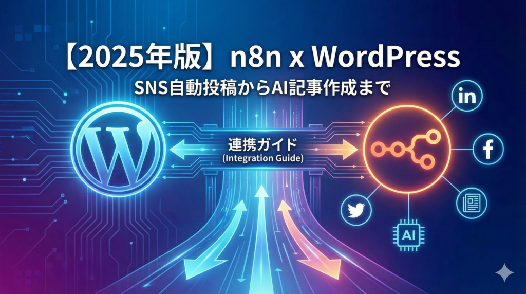【2025年版】n8n × WordPress連携ガイド｜SNS自動投稿からAI記事生成まで実践レシピ5選
