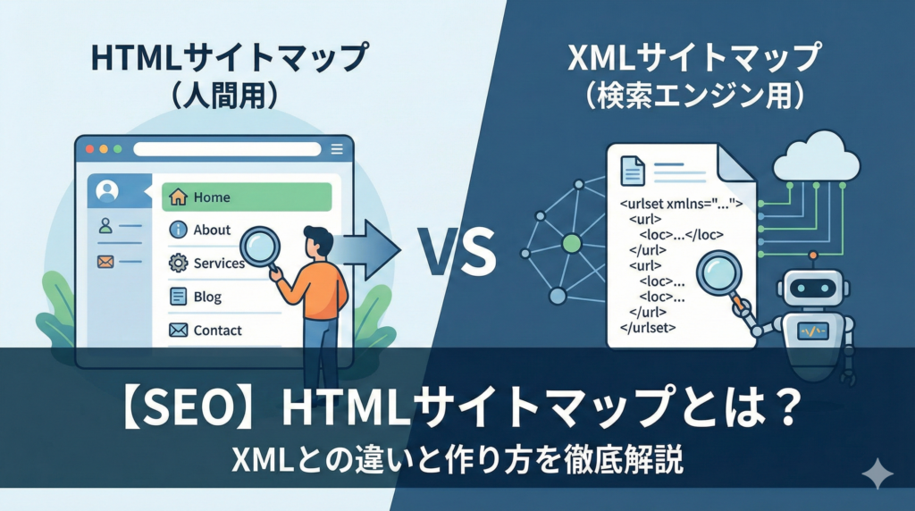 【SEO】HTMLサイトマップとは？XMLとの違いと作り方を徹底解説