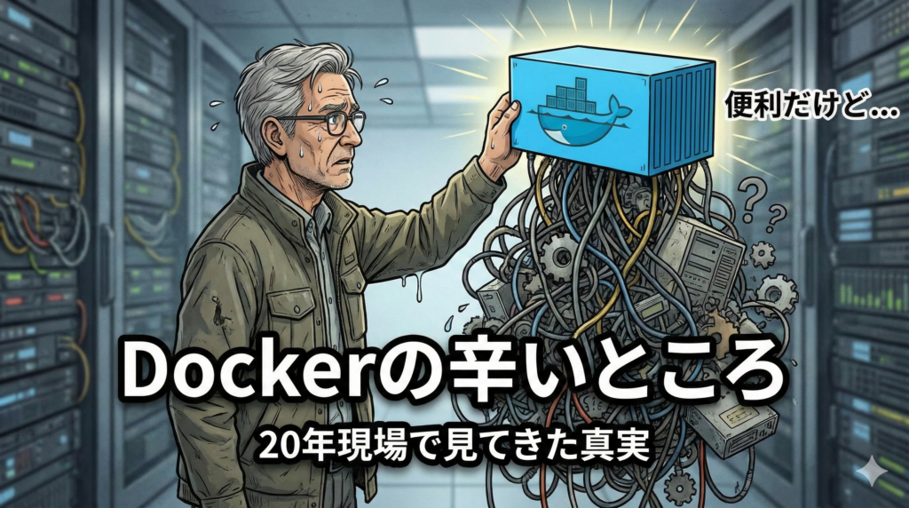 Dockerの辛いところ|20年現場で見てきた「便利だけど困る」7つの落とし穴