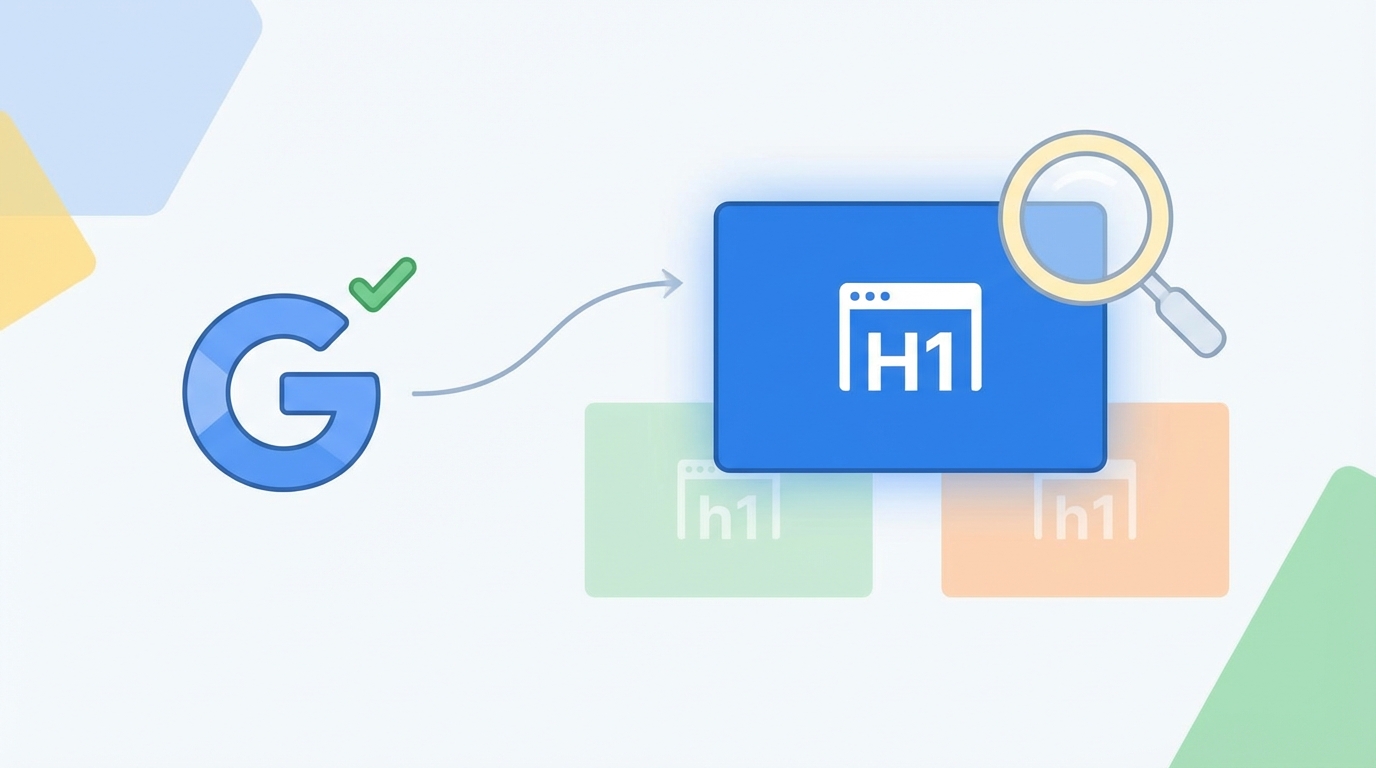 h1タグの数についてのGoogle公式見解